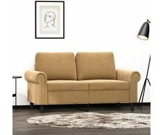 Dvivietė sofa, rudos spalvos, 120cm, aksomas