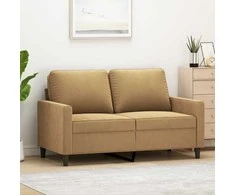 Dvivietė sofa, rudos spalvos, 120cm, aksomas