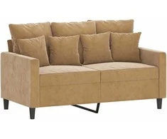 Dvivietė sofa, rudos spalvos, 120cm, aksomas