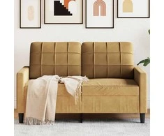 Dvivietė sofa, rudos spalvos, 120cm, aksomas