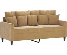 Dvivietė sofa, rudos spalvos, 140cm, aksomas