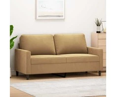Dvivietė sofa, rudos spalvos, 140cm, aksomas