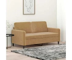 Dvivietė sofa, rudos spalvos, 140cm, aksomas