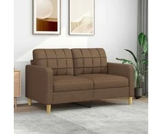Dvivietė sofa, rudos spalvos, 140cm, audinys