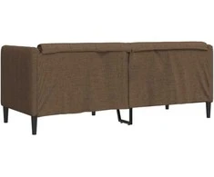 Dvivietė sofa, rudos spalvos, dirbtinė versta oda