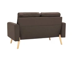 Dvivietė sofa, rudos spalvos, audinys