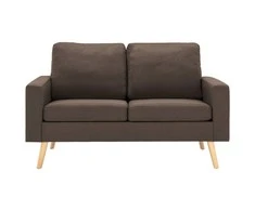 Dvivietė sofa, rudos spalvos, audinys