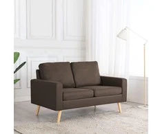 Dvivietė sofa, rudos spalvos, audinys