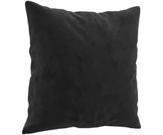 Dvivietė sofa su pagalvėlėmis, juodos spalvos, 140cm, aksomas