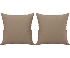 Dvivietė sofa su pagalvėlėmis, kapučino, 120cm, dirbtinė oda