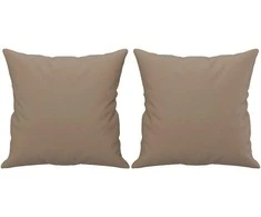Dvivietė sofa su pagalvėlėmis, kapučino, 140cm, dirbtinė oda