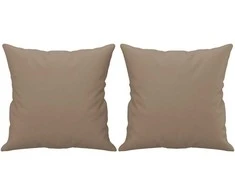 Dvivietė sofa su pagalvėlėmis, kapučino, 120cm, dirbtinė oda