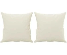 Dvivietė sofa su pagalvėlėmis, kreminės spalvos, 120cm, aksomas