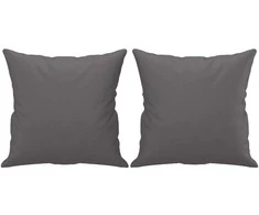 Dvivietė sofa su pagalvėlėmis, pilka, 120cm, dirbtinė oda