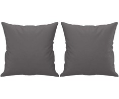 Dvivietė sofa su pagalvėlėmis, pilka, 140cm, dirbtinė oda