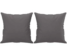 Dvivietė sofa su pagalvėlėmis, pilka, 140cm, dirbtinė oda