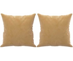Dvivietė sofa su pagalvėlėmis, rudos spalvos, 120cm, aksomas