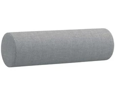Dvivietė sofa su pagalvėlėmis, šviesiai pilka, 140cm, audinys