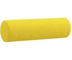 Dvivietė sofa su pagalvėlėmis, šviesiai geltona, 120cm, audinys