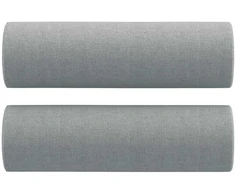 Dvivietė sofa su pagalvėlėmis, šviesiai pilka, 120cm, audinys
