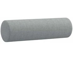 Dvivietė sofa su pagalvėlėmis, šviesiai pilka, 120cm, audinys