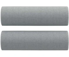 Dvivietė sofa su pagalvėlėmis, šviesiai pilka, 120cm, audinys
