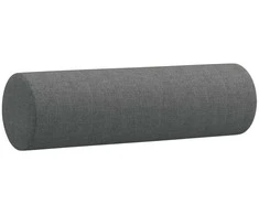 Dvivietė sofa su pagalvėlėmis, tamsiai pilka, 120cm, audinys