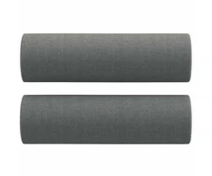 Dvivietė sofa su pagalvėlėmis, tamsiai pilka, 140cm, audinys