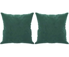 Dvivietė sofa su pagalvėlėmis, tamsiai žalia, 120cm, aksomas