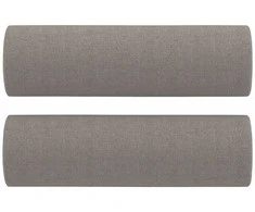 Dvivietė sofa su pagalvėlėmis, taupe spalvos, 140cm, audinys