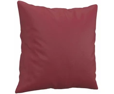 Dvivietė sofa su pagalvėlėmis, vyno, 120cm, dirbtinė oda