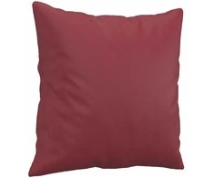 Dvivietė sofa su pagalvėlėmis, vyno, 140cm, dirbtinė oda
