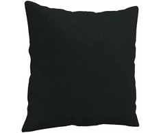 Dvivietė sofa su pagalvėmis, juoda, 140cm, mikropluošto audinys