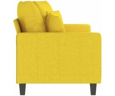 Dvivietė sofa, šviesiai geltonos spalvos, 140cm, audinys