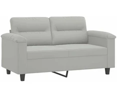 Dvivietė sofa, šviesiai pilka, 120cm, mikropluošto audinys