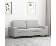 Dvivietė sofa, šviesiai pilka, 140cm, mikropluošto audinys