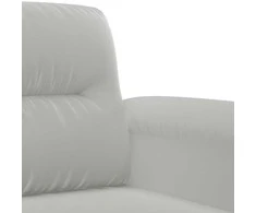 Dvivietė sofa, šviesiai pilka, 140cm, mikropluošto audinys