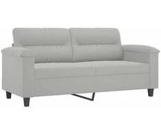Dvivietė sofa, šviesiai pilka, 140cm, mikropluošto audinys