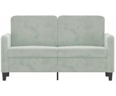 Dvivietė sofa, šviesiai pilkos spalvos, 120cm, aksomas