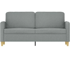 Dvivietė sofa, šviesiai pilkos spalvos, 140cm, audinys