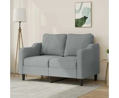 Dvivietė sofa, šviesiai pilkos spalvos, 120cm, audinys