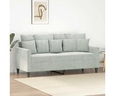 Dvivietė sofa, šviesiai pilkos spalvos, 140cm, aksomas