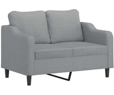 Dvivietė sofa, šviesiai pilkos spalvos, 120cm, audinys