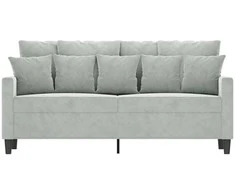 Dvivietė sofa, šviesiai pilkos spalvos, 140cm, aksomas