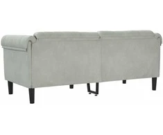 Dvivietė sofa, šviesiai pilkos spalvos, aksomas