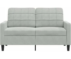 Dvivietė sofa, šviesiai pilkos spalvos, 120cm, aksomas