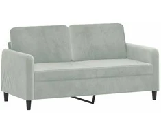 Dvivietė sofa, šviesiai pilkos spalvos, 140cm, aksomas