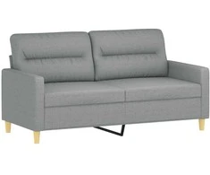 Dvivietė sofa, šviesiai pilkos spalvos, 140cm, audinys