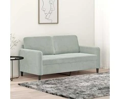 Dvivietė sofa, šviesiai pilkos spalvos, 140cm, aksomas
