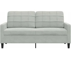 Dvivietė sofa, šviesiai pilkos spalvos, 140cm, aksomas